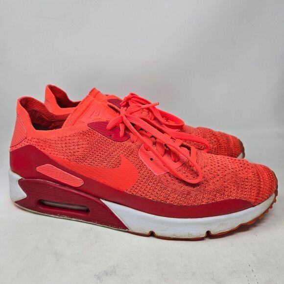 NIKE AIR Max 90 Ultra 2.0 Flyknit Bright Crimson Men’s Size 13 (2017) - Picture 1 of 11